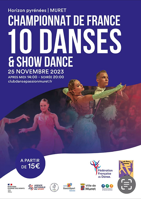 Championnat de France 10 danses toulouse 31 novembre2023