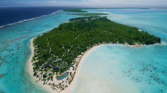the brando tetiaroa private island aerial