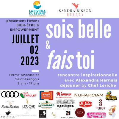 La 3 ème édition de l&#039;évènement Bien-être &amp; empowerment au féminin : @soisbelleetfaistoi se tiendra dimanche 2 juillet de 9h à 17h à Saint-François.