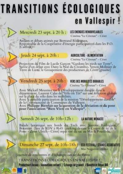 Eco festival-Céret- 23 au 27 septembre 2021