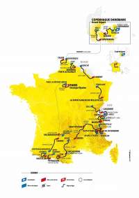 Tour de France 2022-1 au 24 juillet, dont 8 étapes en Occitanie! Jonas Vingegaard en jaune, sur les Champs Elysées.