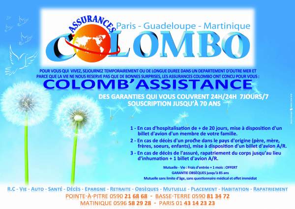 ASSURANCES COLOMBO/PARIS/GUADELOUPE/MARTINIQUE