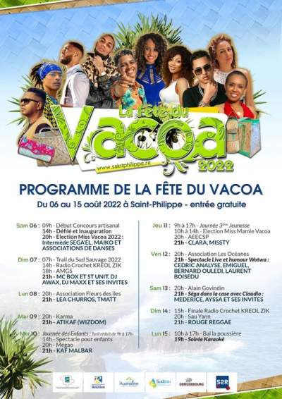 Fête du Vacoa-Saint Philippe-6 au 15 août 2022