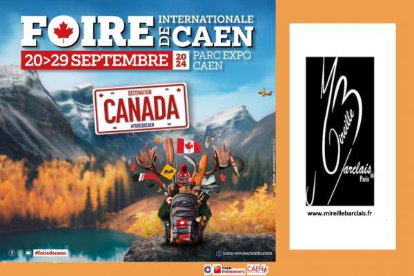 Mireille Barclais vous invite a la foire internationale de CAEN sur son stand, du 20 au 29 septembre 2024