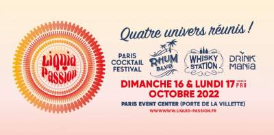 PARIS COCKTAIL FESTIVAL/Paris Event/Porte de la Villette-16 et 17 octobre 2022