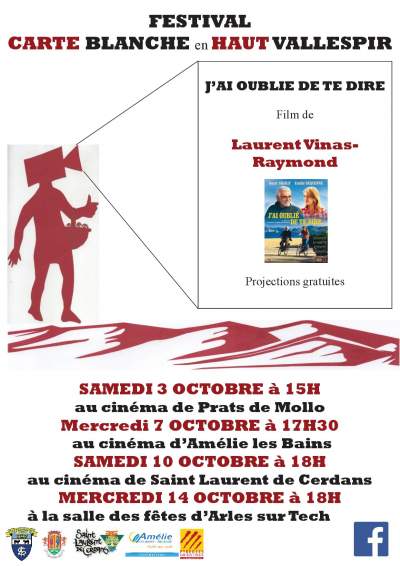 Cinéma:Carte blanche en Vallespir-programme octobre 2020