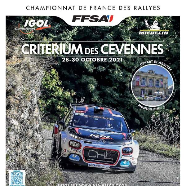 Rallye Critérium des Cévennes -Montpellier-28 au 31 octobre 2021