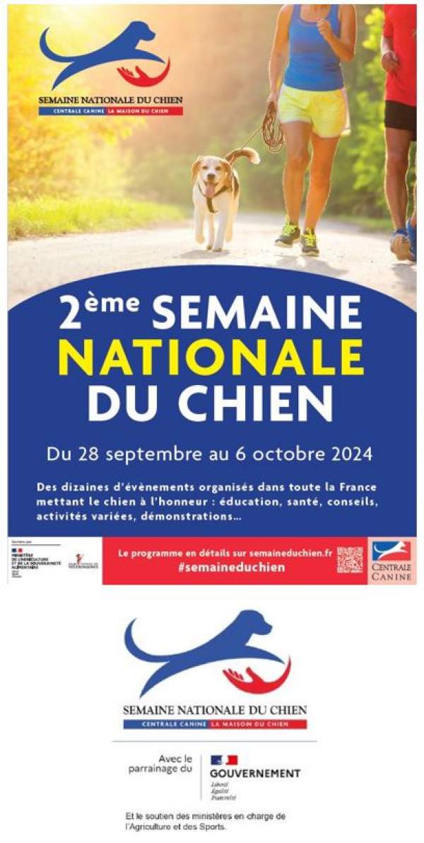 Semaine nationale du chien 28 septembre au 6 octobre 2024