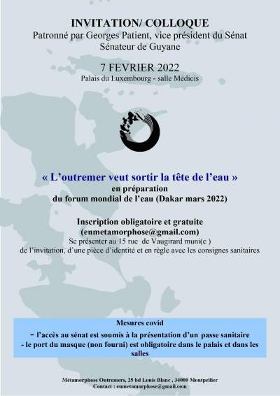 Colloque L&#039;Outre-mer veut sortir de l&#039;eau-Paris- 7 février 2022