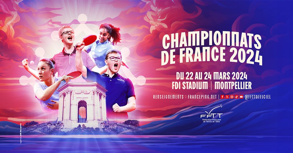championnat france tennis table montpellier 34 mars2024