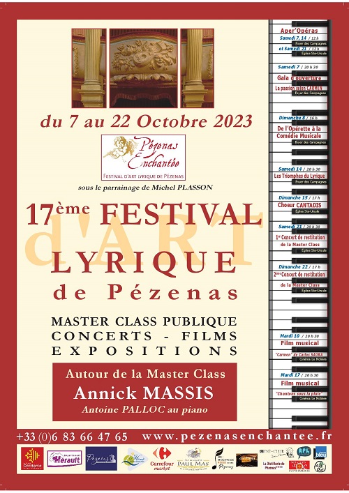 festival art lyrique pezenas 34 octobre2023