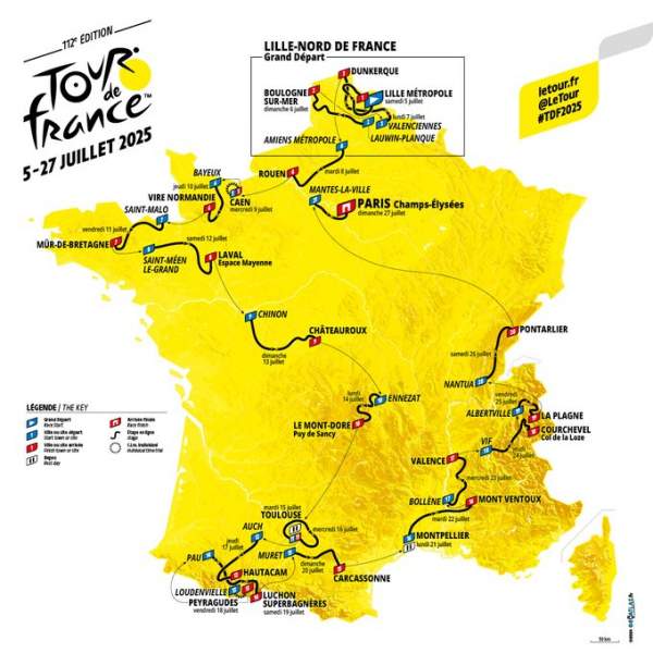 Tour de France cycliste 5 au 27 juillet 2024