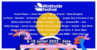 WORLDWIDE FESTIVAL/SETE/5 au 10 juillet 2022