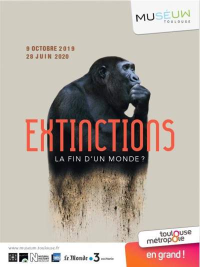 Extinctions,le fin du monde....Muséum de Toulouse du 09 octobre 2019 au 28 juin 2020