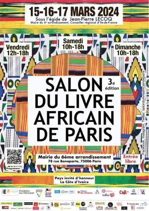 Salon du livre africain-Paris-15 au 17 mars 2024