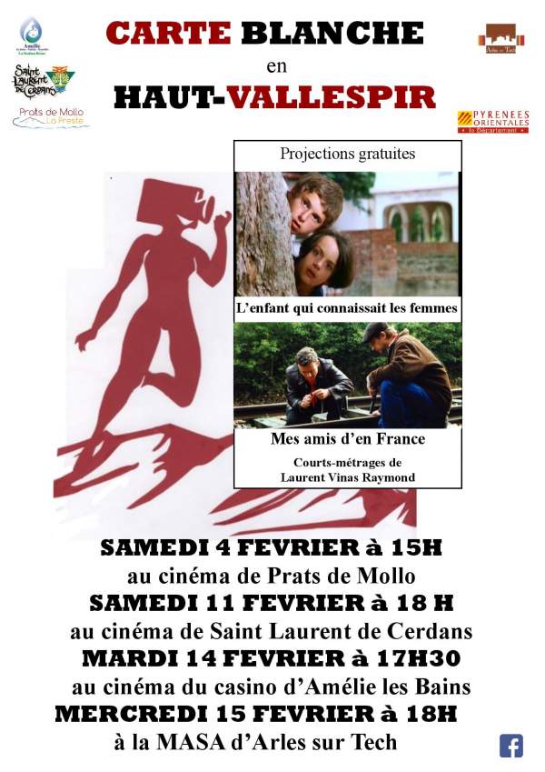 Cinéma: Festival Carte blanche en Vallespir-4/11/14/15 février 2023.....Prats de Mollo-Saint Laurent de Cerdans-Amélie-les-Bains-Arles sur Tech