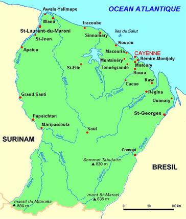 carte guyane