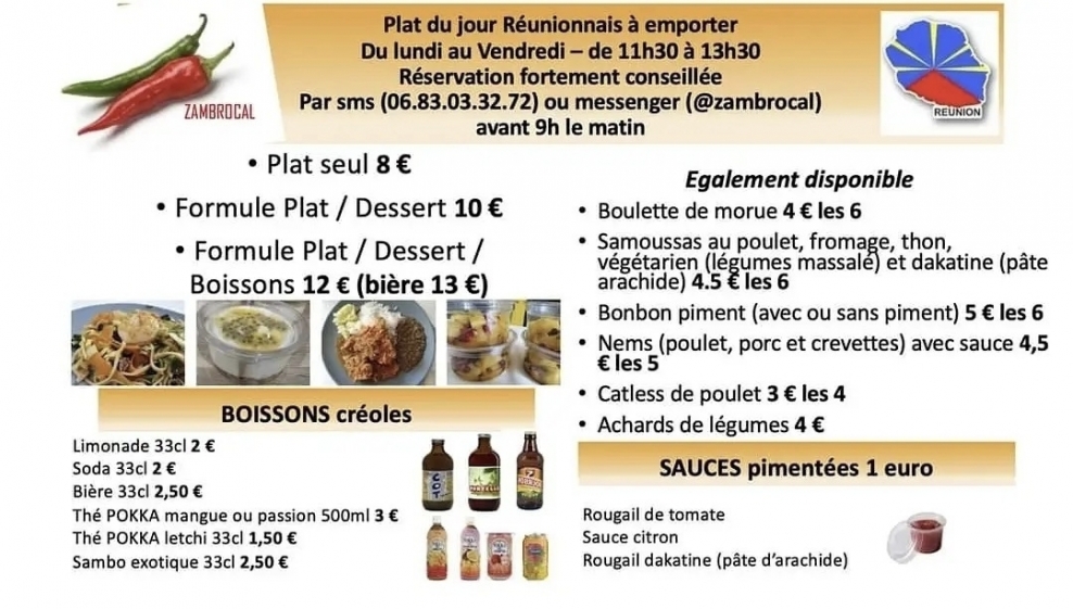 Une image contenant texte, menu, nourritureDescription générée automatiquement